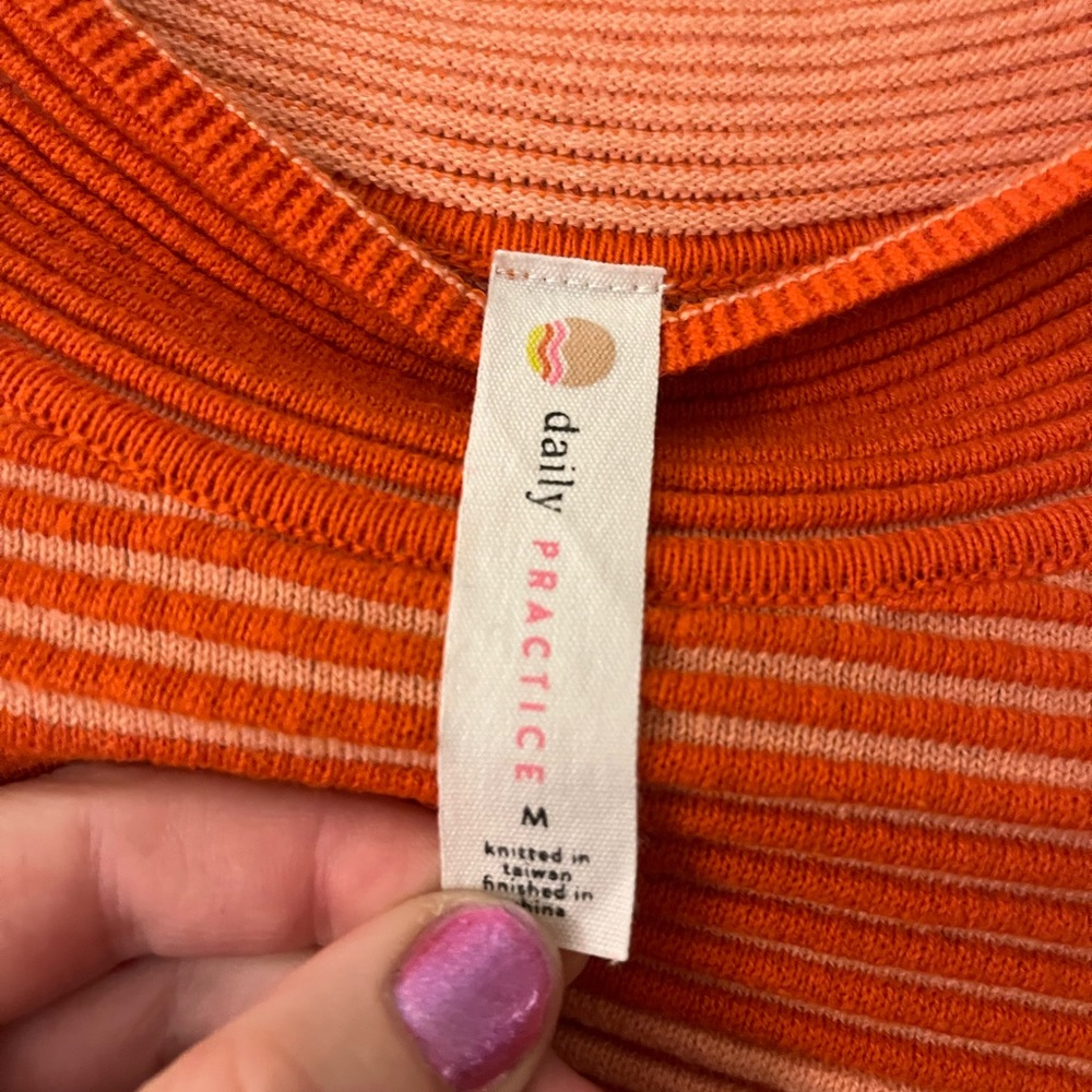 Anthropologie Daily Practice Ribbed Knit Cropped Sweater